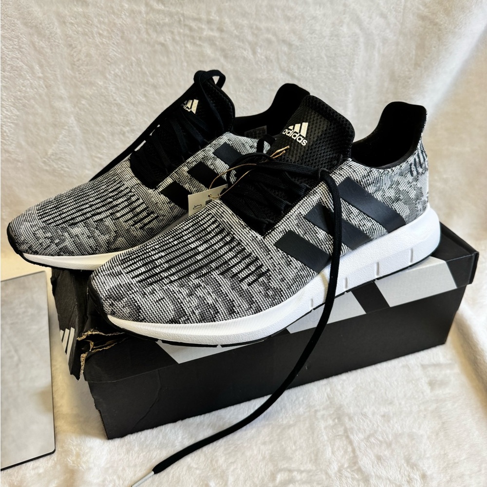 Adidas Men's Monochrome Knit Sneakers